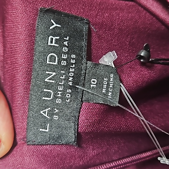 Laundry by Shelli Segal Wine Sequined Formal Dress Sz 10 NWT - Picture 4 of 7